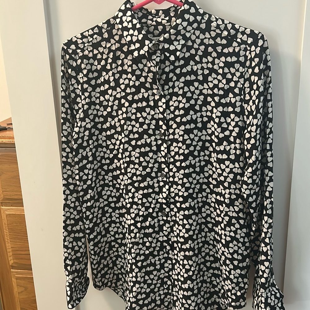 Equipment Heart Print Button Down